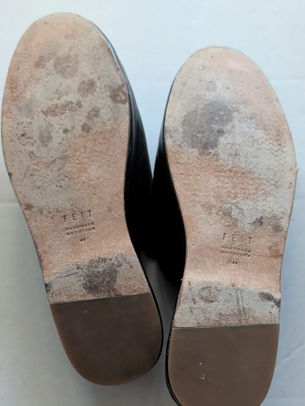 FEIT Black Leather Slip-On Mule Loafers